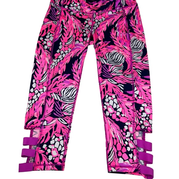 Lilly Pulitzer LUXLETIC Bright Colorful Print Crop Leggings - Picture 5 of 13